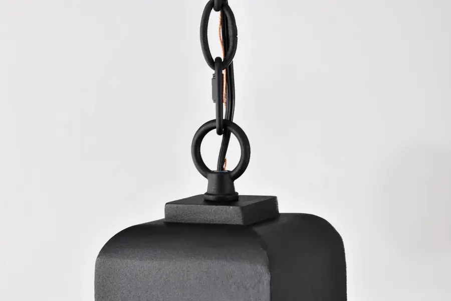 Lawrence 1-Light Outdoor Hanging Lantern in Matte Black - Image 15