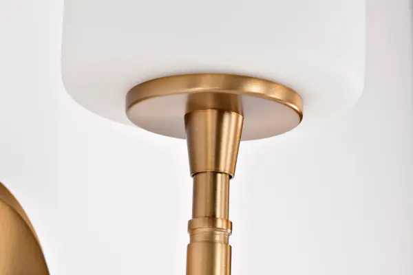 Liam 1-Light Vanity in Burnished Brass with White Opal Glass - Image 13