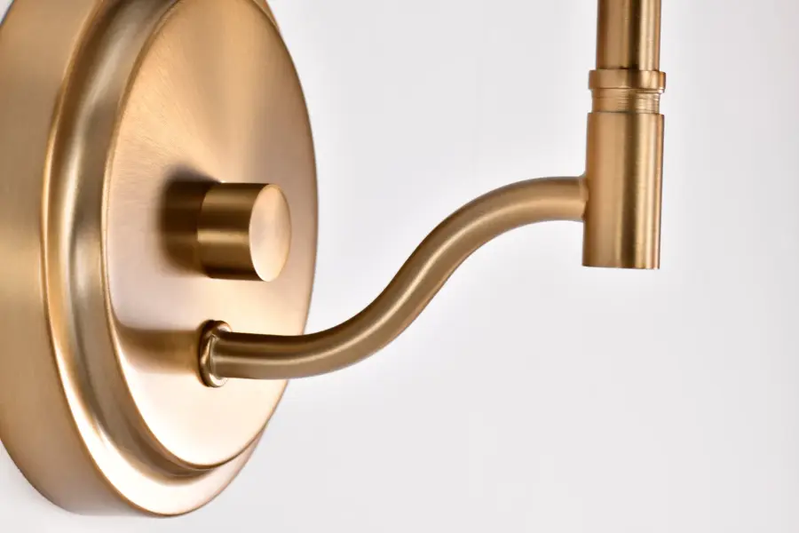 Liam 1-Light Vanity in Burnished Brass with White Opal Glass - Image 14