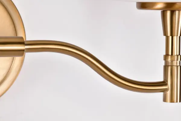 Liam 2-Light Vanity in Burnished Brass with White Opal Glass - Image 15