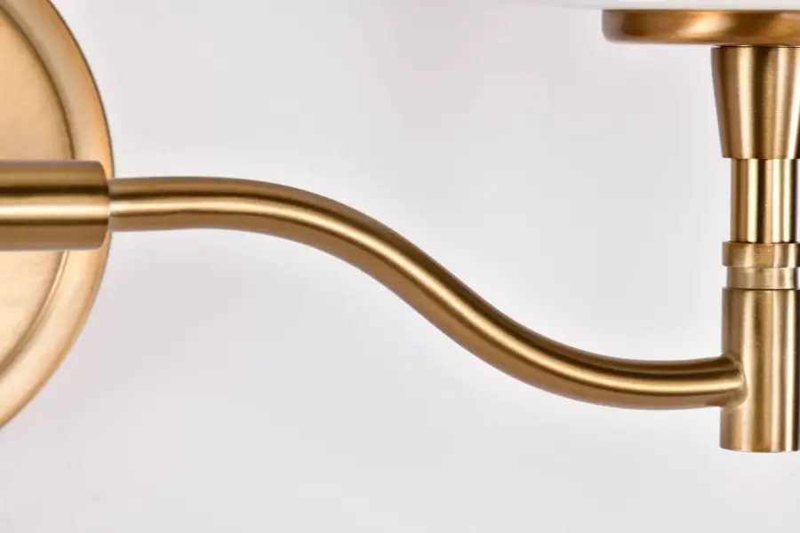 Liam 2-Light Vanity in Burnished Brass with White Opal Glass - Image 15