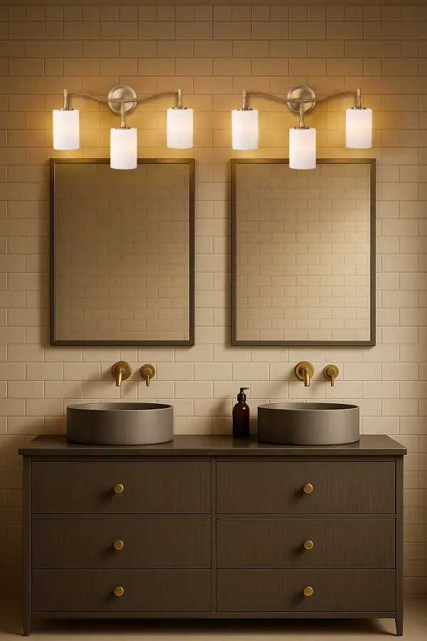 Liam 3-Light Vanity in Burnished Brass with White Opal Glass - Image 19