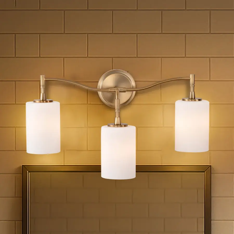 Liam 3-Light Vanity in Burnished Brass with White Opal Glass - Image 20