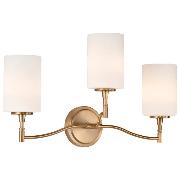 Liam 3-Light Vanity in Burnished Brass with White Opal Glass - Image 6