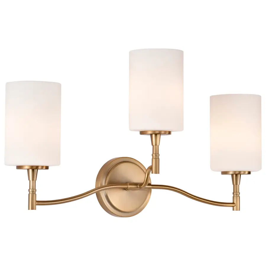 Liam 3-Light Vanity in Burnished Brass with White Opal Glass - Image 6