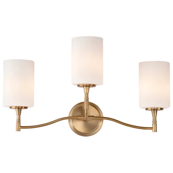 Liam 3-Light Vanity in Burnished Brass with White Opal Glass - Image 8