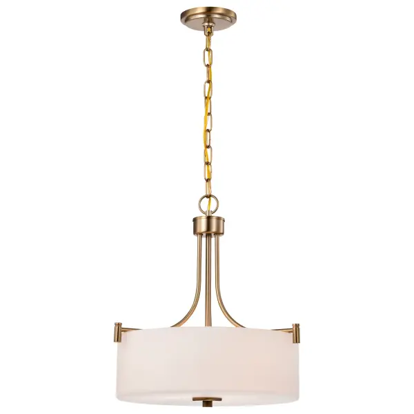 Liam 3-Light Pendant in Burnished Brass with White Opal Glass - Image 6