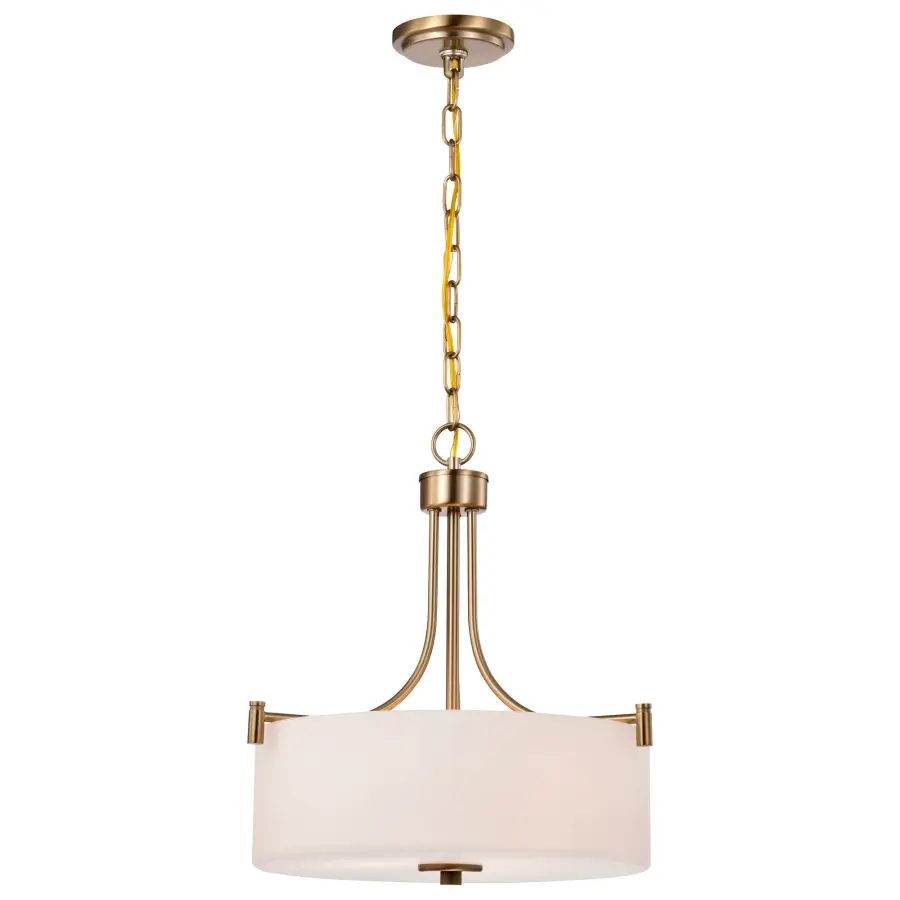 Liam 3-Light Pendant in Burnished Brass with White Opal Glass - Image 6