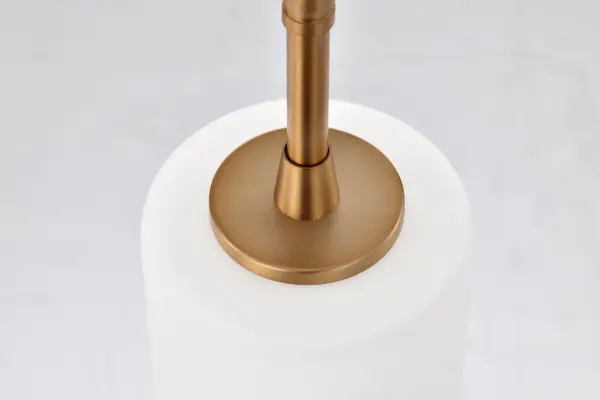 Liam 1-Light Mini Pendant in Burnished Brass with White Opal Glass - Image 11