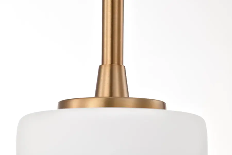 Liam 1-Light Mini Pendant in Burnished Brass with White Opal Glass - Image 12