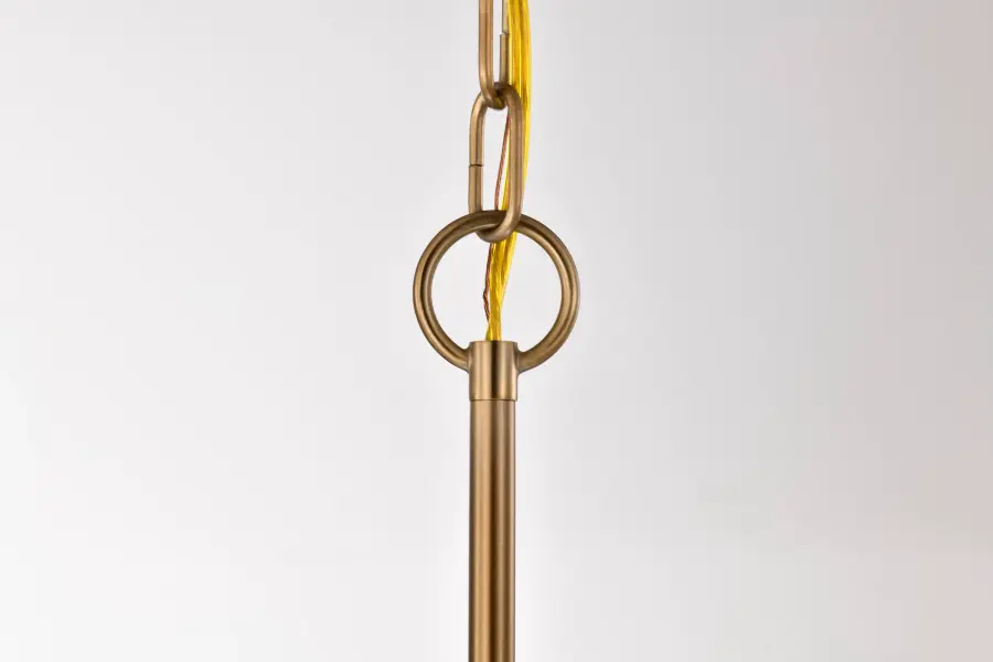 Liam 1-Light Mini Pendant in Burnished Brass with White Opal Glass - Image 7