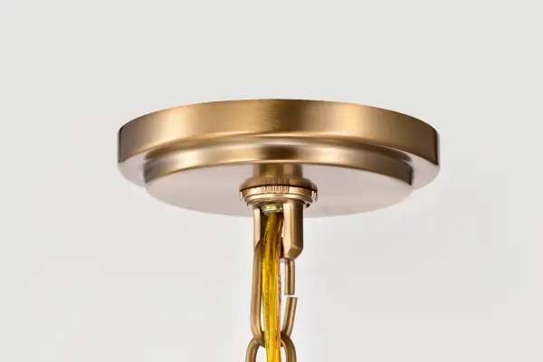 Liam 6-Light Chandelier in Burnished Brass with White Opal Glass - Image 11