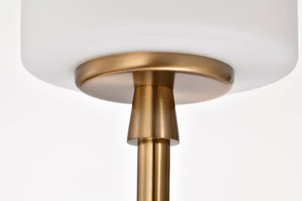 Liam 6-Light Chandelier in Burnished Brass with White Opal Glass - Image 12