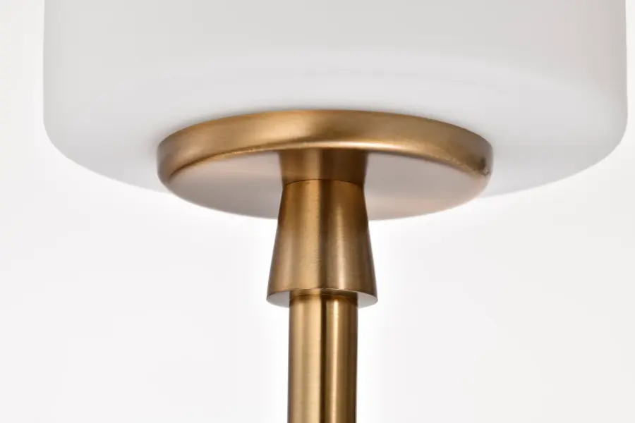 Liam 6-Light Chandelier in Burnished Brass with White Opal Glass - Image 12