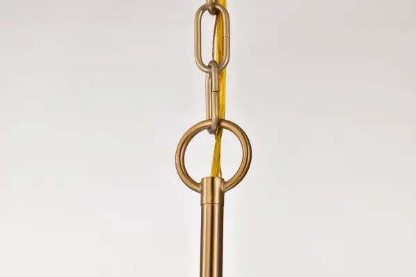 Liam 6-Light Chandelier in Burnished Brass with White Opal Glass - Image 10