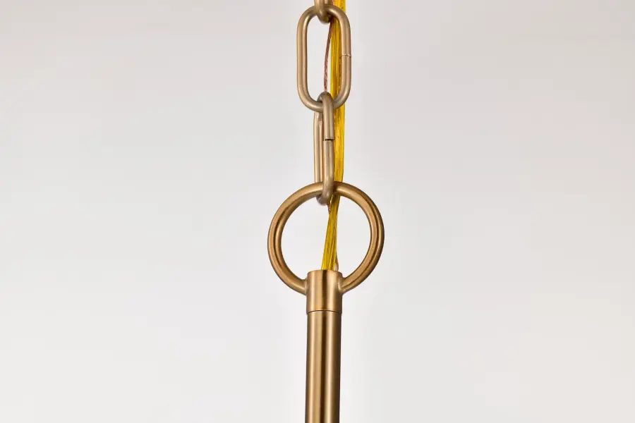 Liam 6-Light Chandelier in Burnished Brass with White Opal Glass - Image 10