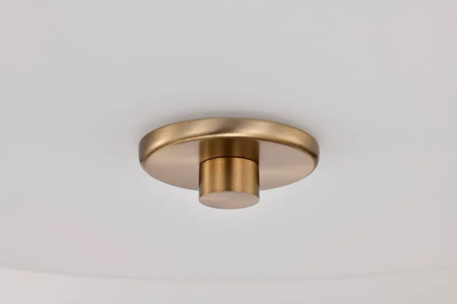 Liam 3-Light Flush Mount in Burnished Brass with White Opal Glass - Image 7
