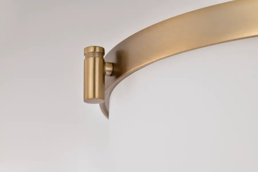 Liam 3-Light Flush Mount in Burnished Brass with White Opal Glass - Image 9