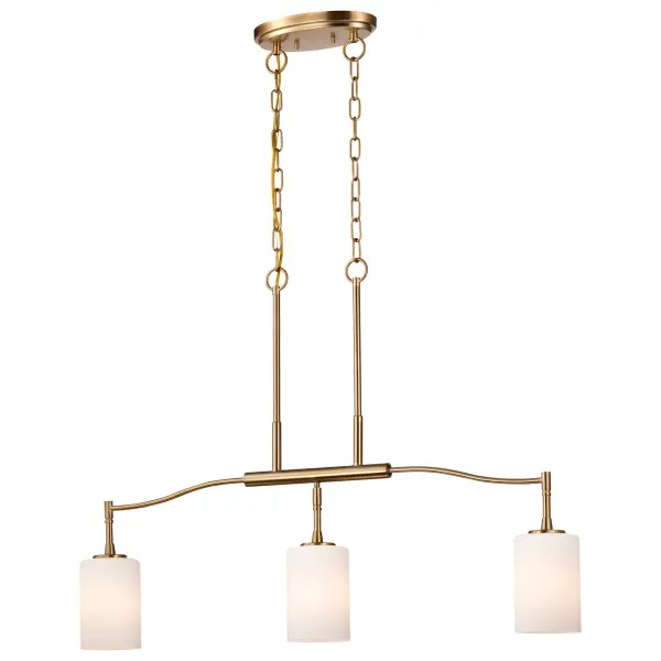 Elegant Transitional Island Pendant with Timeless Brass Finish - Image 2