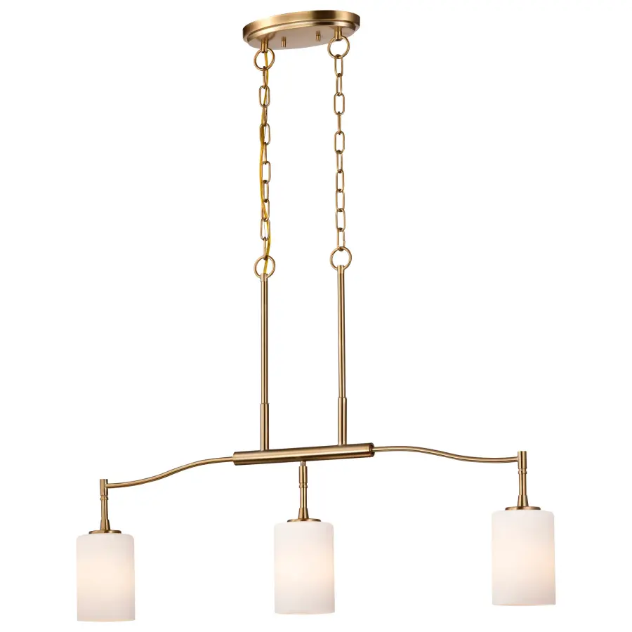Elegant Transitional Island Pendant with Timeless Brass Finish - Image 2