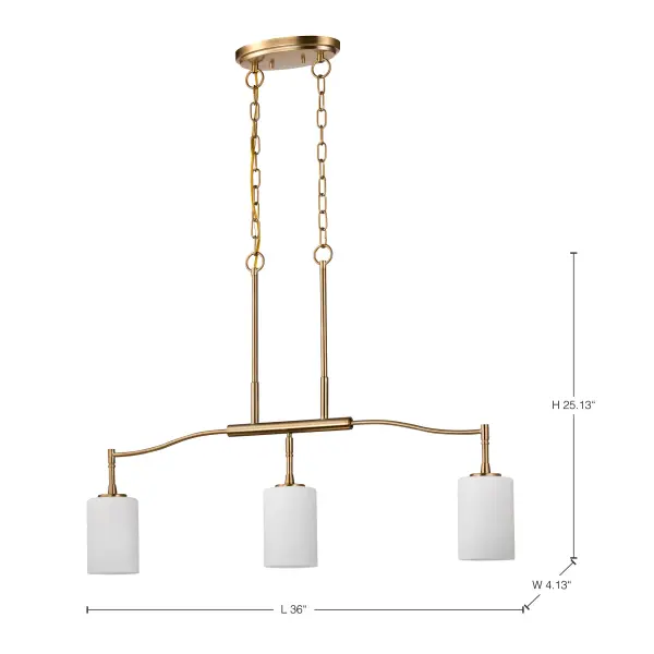 Elegant Transitional Island Pendant with Timeless Brass Finish - Image 17