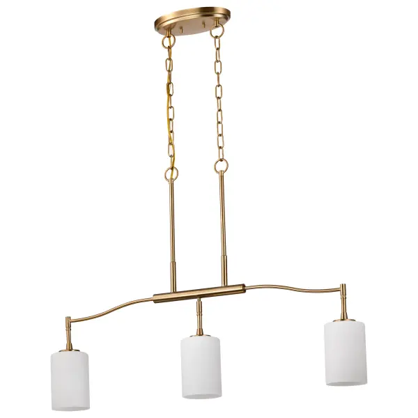 Elegant Transitional Island Pendant with Timeless Brass Finish - Image 3