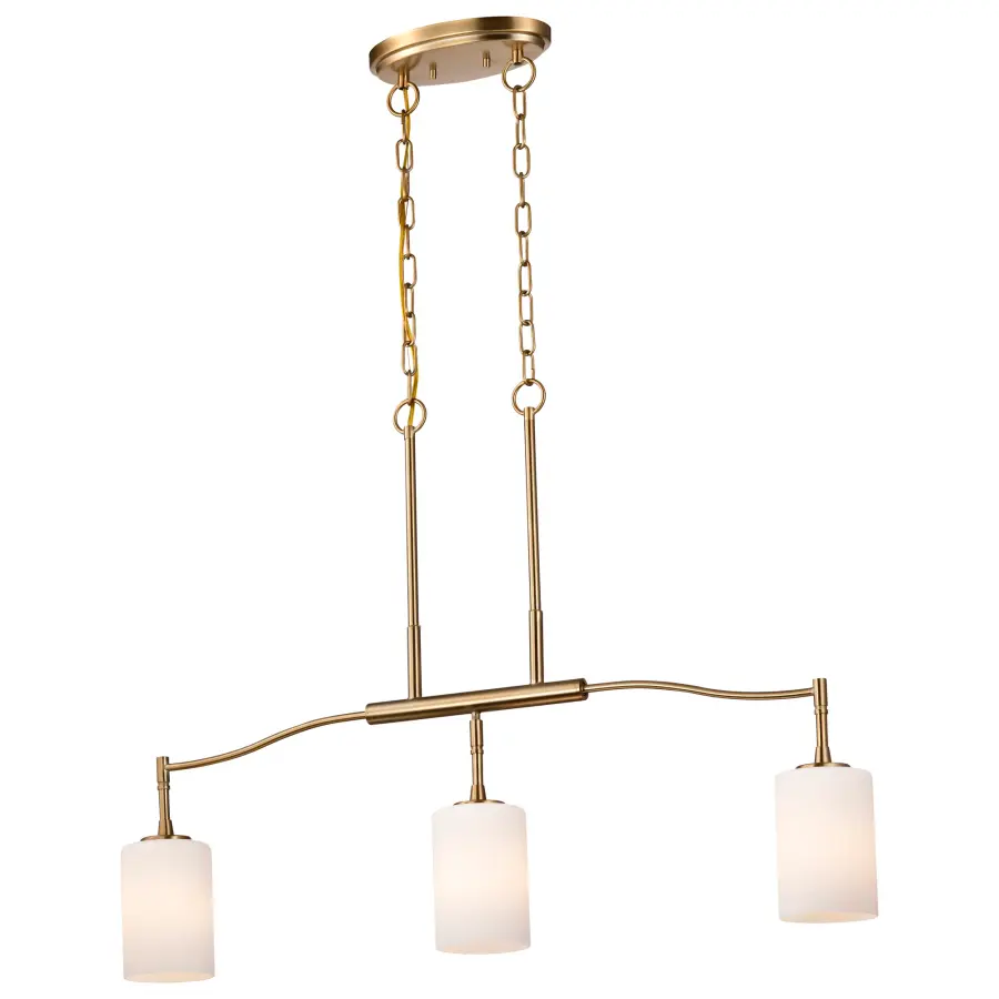 Elegant Transitional Island Pendant with Timeless Brass Finish - Image 4