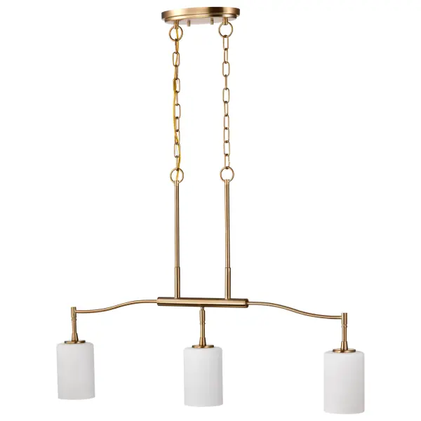 Elegant Transitional Island Pendant with Timeless Brass Finish - Image 5