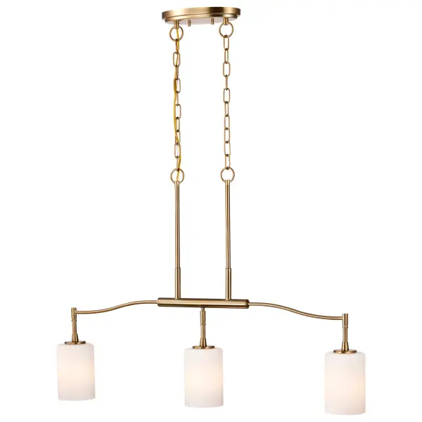 Elegant Transitional Island Pendant with Timeless Brass Finish - Image 6