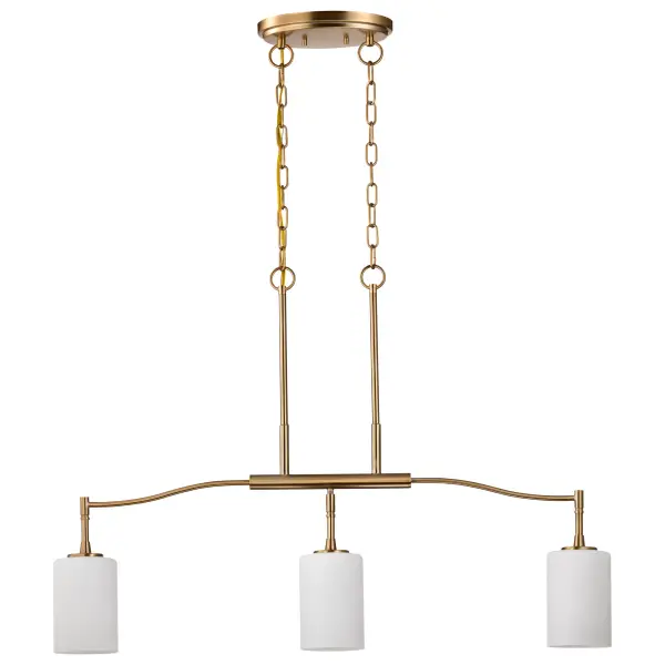 Elegant Transitional Island Pendant with Timeless Brass Finish - Image 7