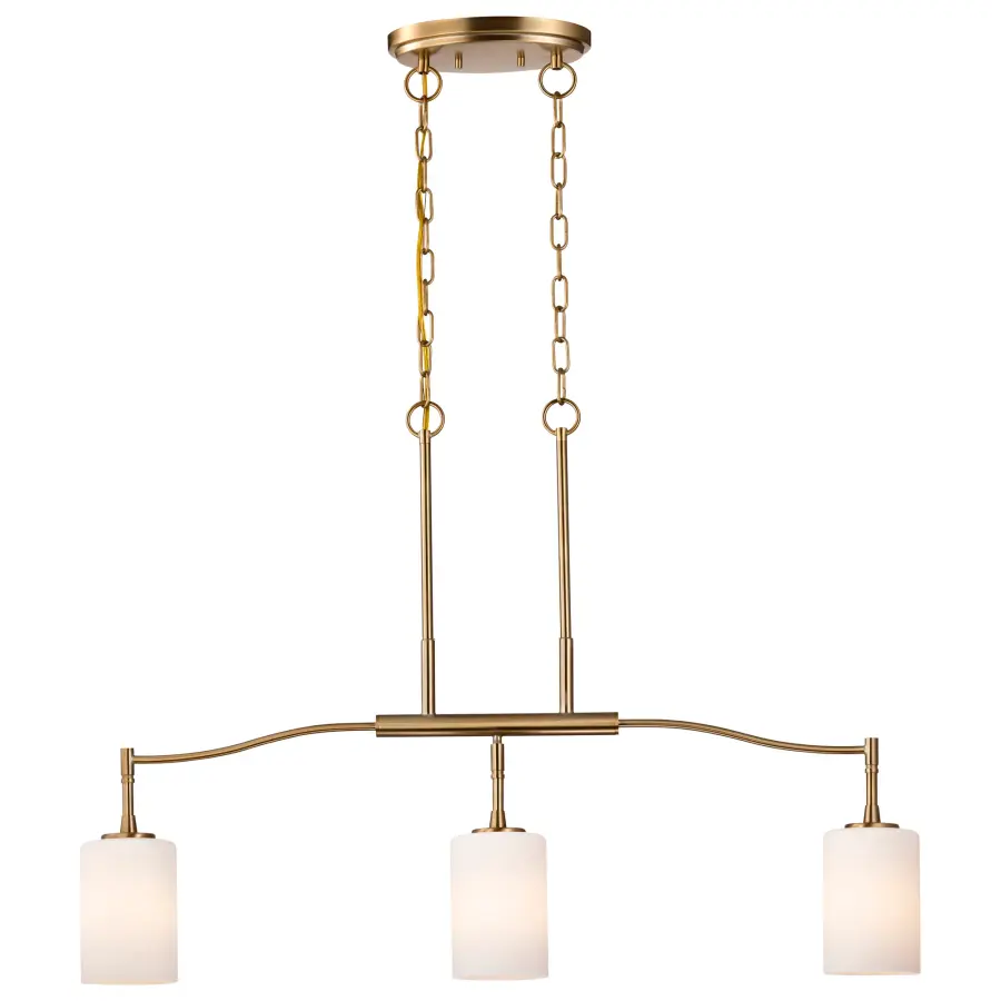 Elegant Transitional Island Pendant with Timeless Brass Finish - Image 8