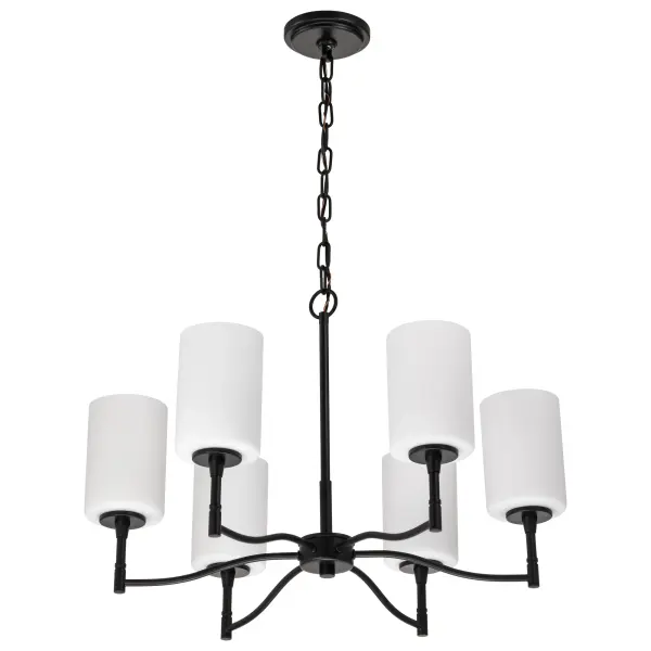 Versatile Transitional Chandelier with Timeless Black & White Appeal - Image 3