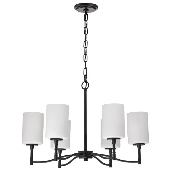 Versatile Transitional Chandelier with Timeless Black & White Appeal - Image 5