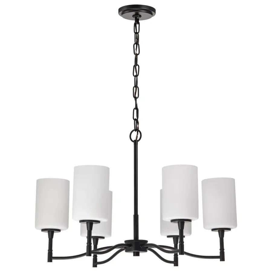 Versatile Transitional Chandelier with Timeless Black & White Appeal - Image 5