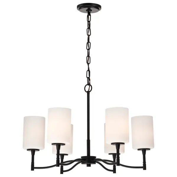 Versatile Transitional Chandelier with Timeless Black & White Appeal - Image 6