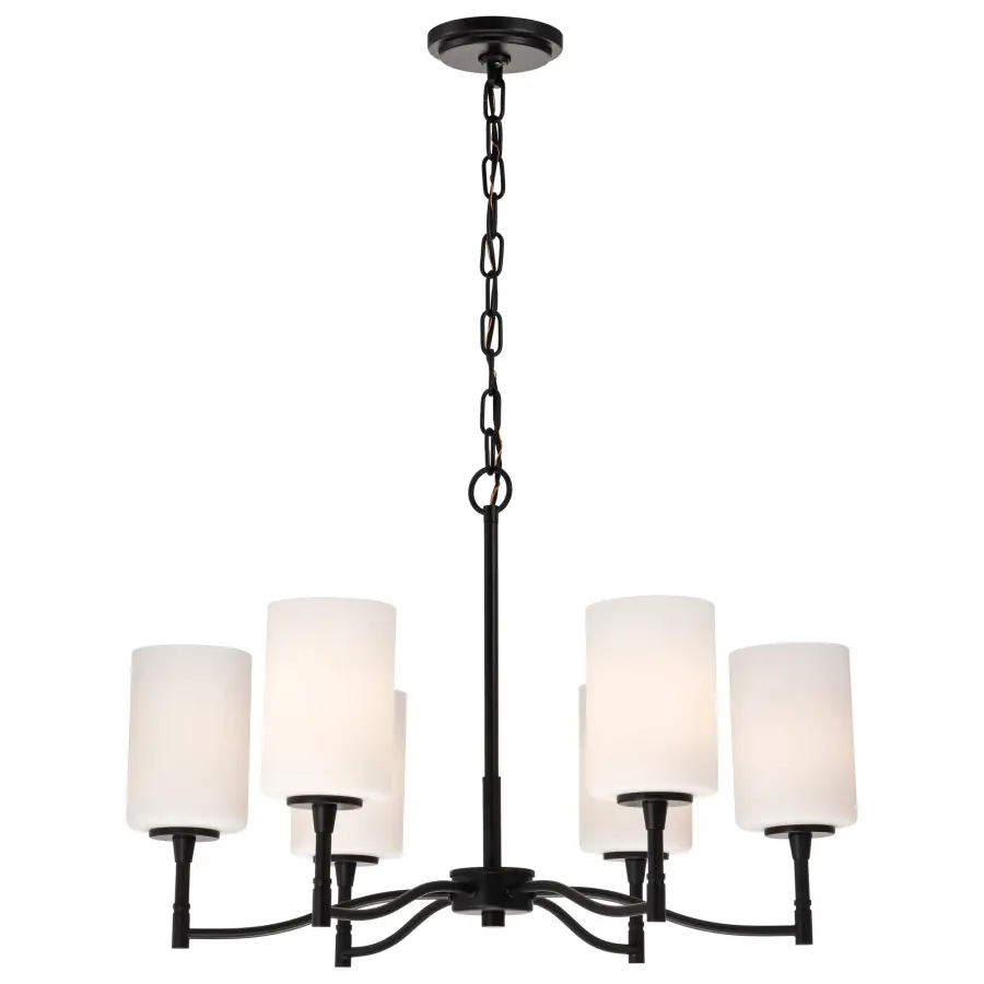 Versatile Transitional Chandelier with Timeless Black & White Appeal - Image 6