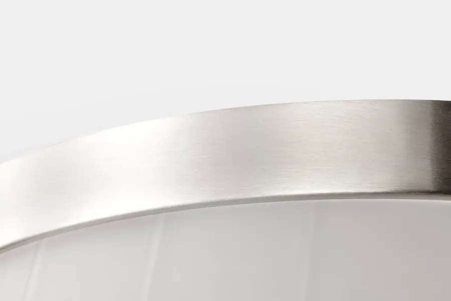 Lune 3-Light Flush Mount in Brushed Nickel with Etched White Glass - Image 7