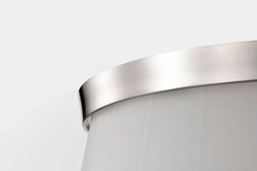 Lune 3-Light Flush Mount in Brushed Nickel with Etched White Glass - Image 8