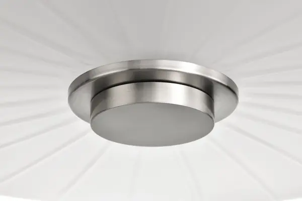 Lune 3-Light Flush Mount in Brushed Nickel with Etched White Glass - Image 9