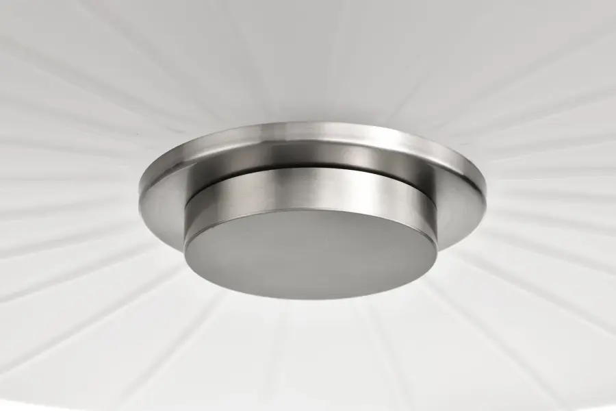 Lune 3-Light Flush Mount in Brushed Nickel with Etched White Glass - Image 9