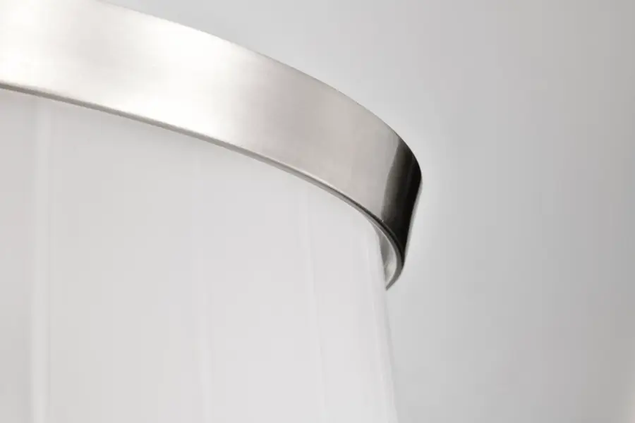 Lune 3-Light Flush Mount in Brushed Nickel with Etched White Glass - Image 10