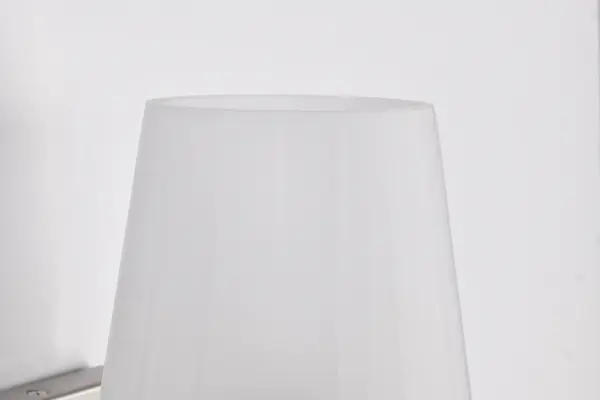 Lune 1-Light Vanity Sconce in Brushed Nickel with Etched White Glass - Image 9