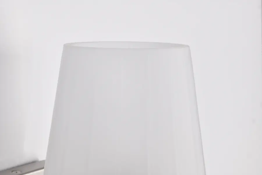 Lune 1-Light Vanity Sconce in Brushed Nickel with Etched White Glass - Image 9