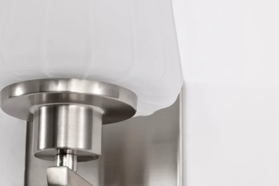 Lune 1-Light Vanity Sconce in Brushed Nickel with Etched White Glass - Image 10