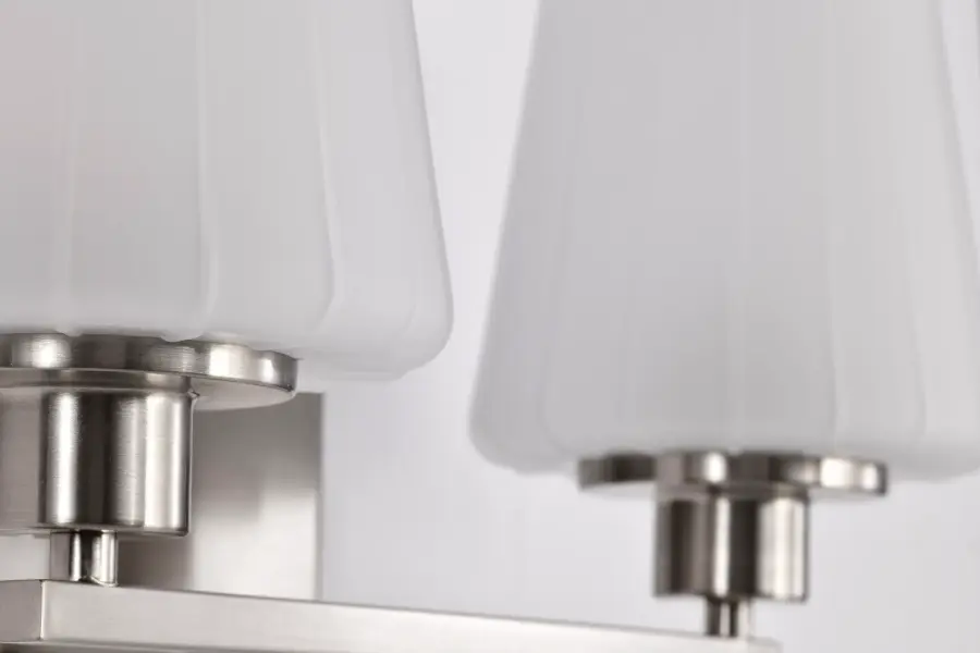 Lune 2-Light Vanity in Brushed Nickel with Etched White Glass - Image 12