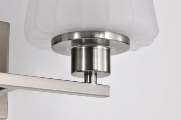 Lune 2-Light Vanity in Brushed Nickel with Etched White Glass - Image 14