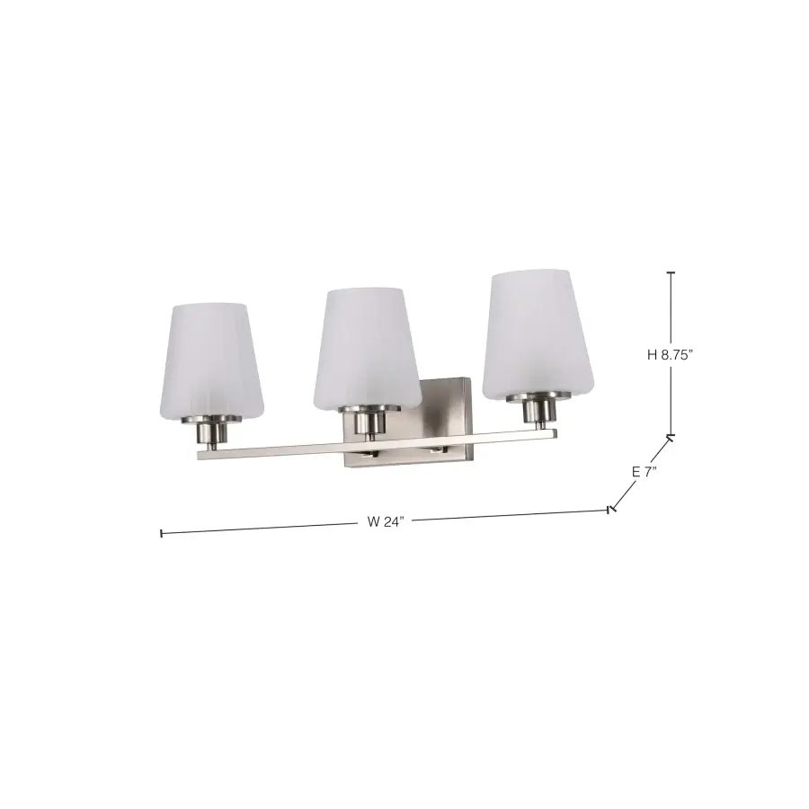Lune 3-Light Vanity in Brushed Nickel with Etched White Glass - Image 17