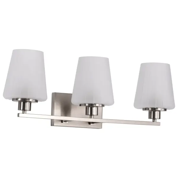 Lune 3-Light Vanity in Brushed Nickel with Etched White Glass - Image 3