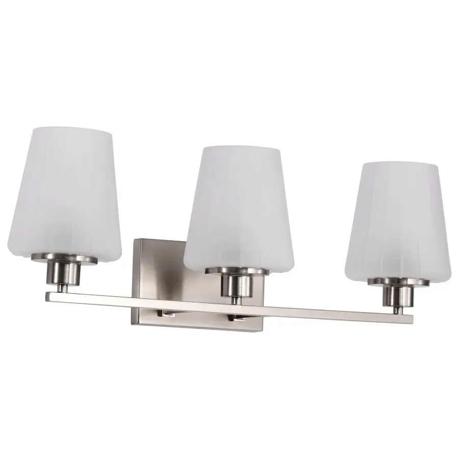 Lune 3-Light Vanity in Brushed Nickel with Etched White Glass - Image 3