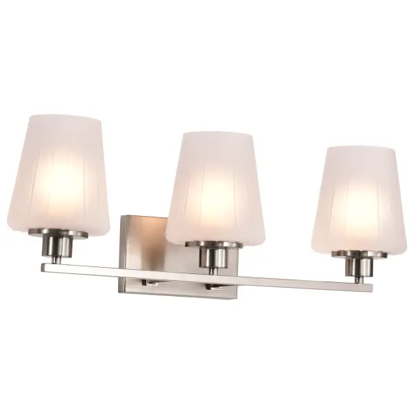Lune 3-Light Vanity in Brushed Nickel with Etched White Glass - Image 4
